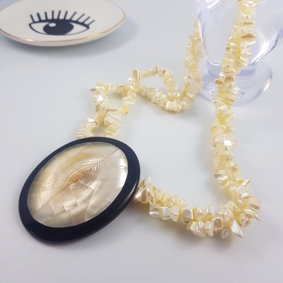 🌈 Amazing Vintage Baroque Pearl necklace - Picture 4 of 5